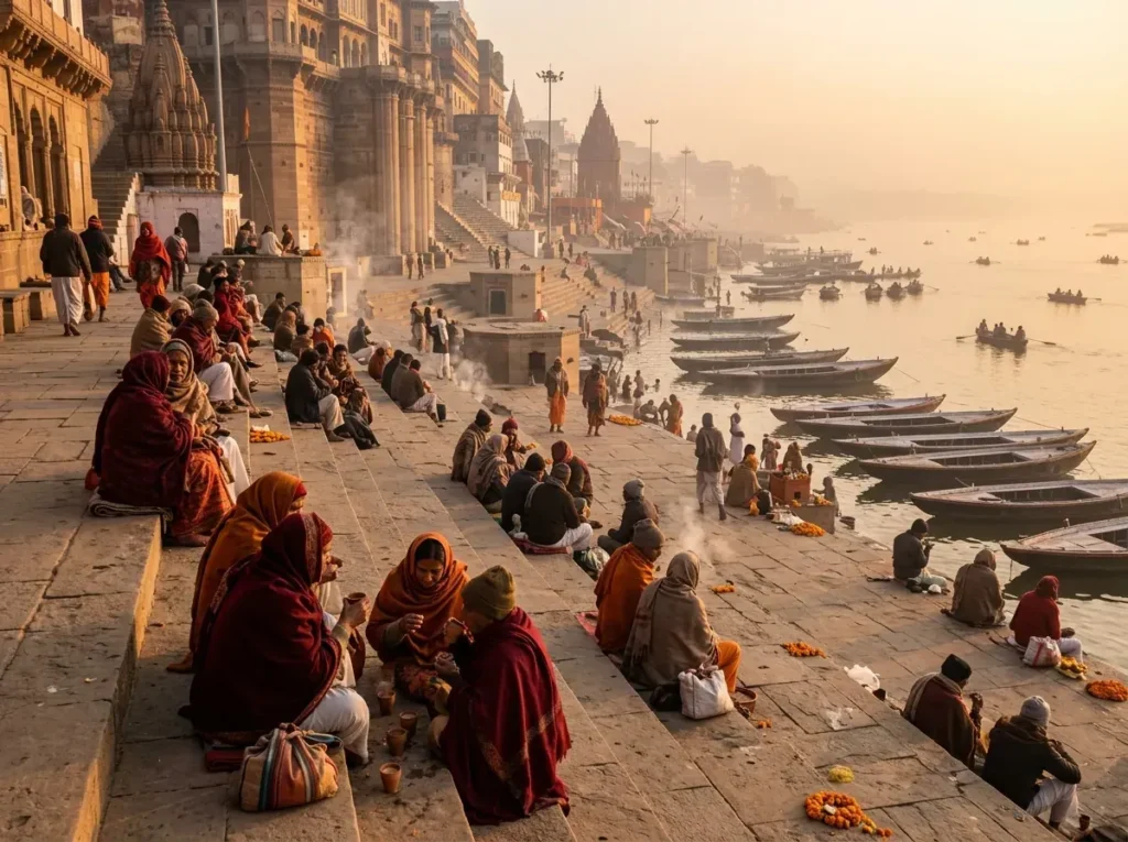 BEST TIME TO VISIT VARANASI: MONTH BY MONTH — FRONT VIEW / HERO — hero image, 16:9, first-hand photo preferred; if sourced, credit visibly